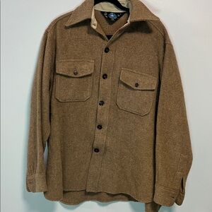 Swanndri 100% Wool Shacket Jacket Tan Brown Size Large